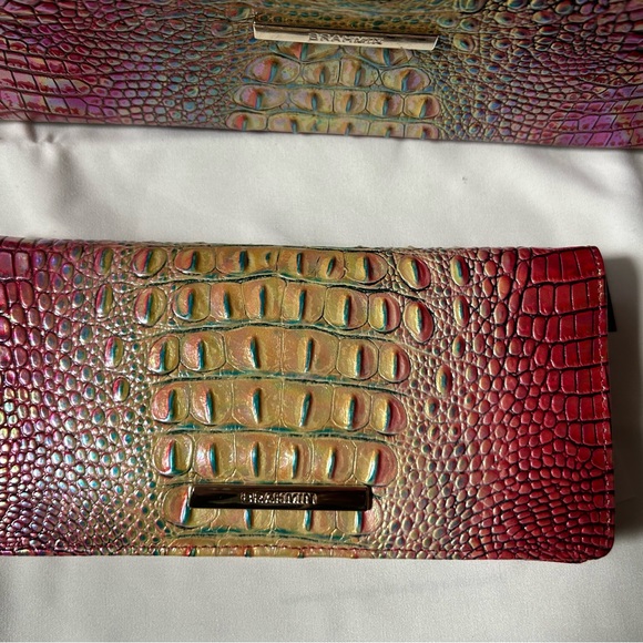 BRAHMIN ELLEN SND ADY WALLET DRAGONFRUIT MINI OMBRÉ MELBOURNE - Picture 4 of 10